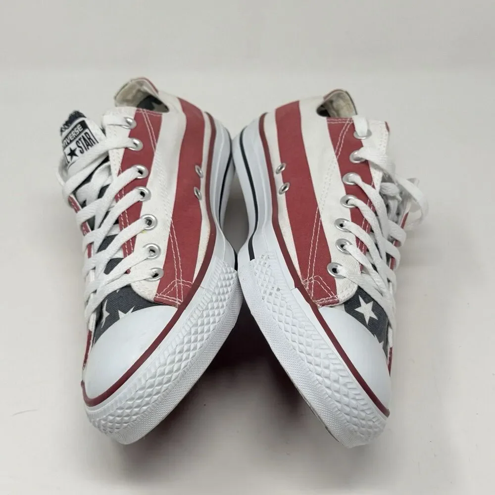 Converse Low Top Sneakers in Red, White, Black